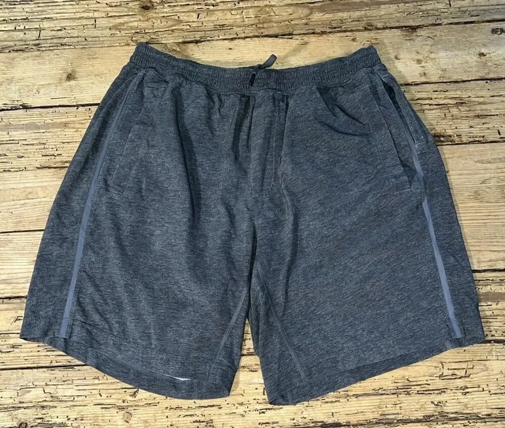 Lululemon Men’s Size XL Heathered Mercury Deep Coal Pace Breaker Short *9” VGC